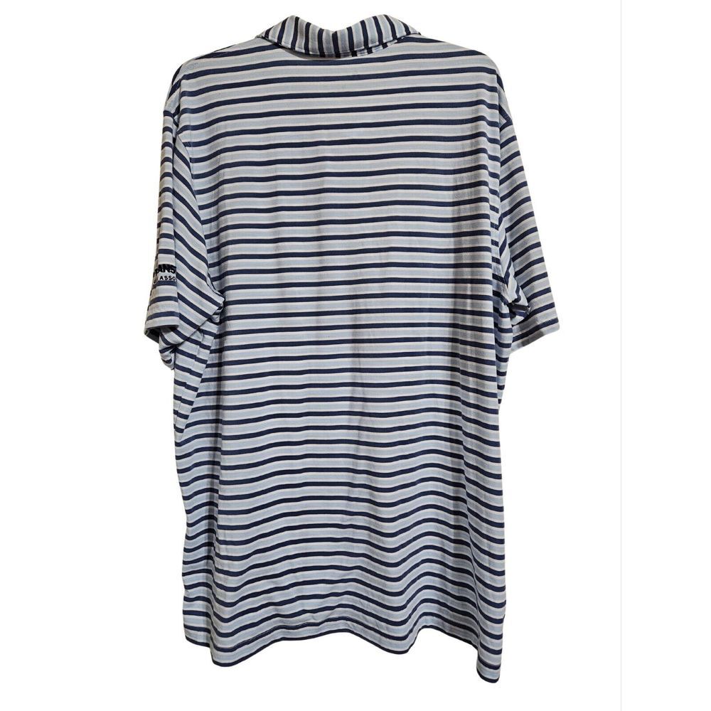Peter Millar Polo Seaside‎ Blue Stripes Short Sleeve Shirt Size XL - Picture 2 of 5